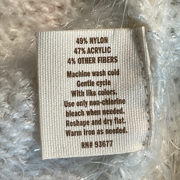 DECREE small snowdrift sweater super soft sparkly long sleeve cropped length NwT - Picture 6 of 10